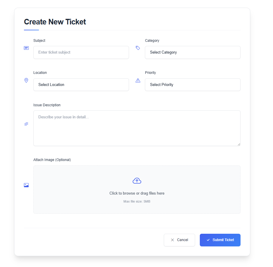 Ticket Submission Form